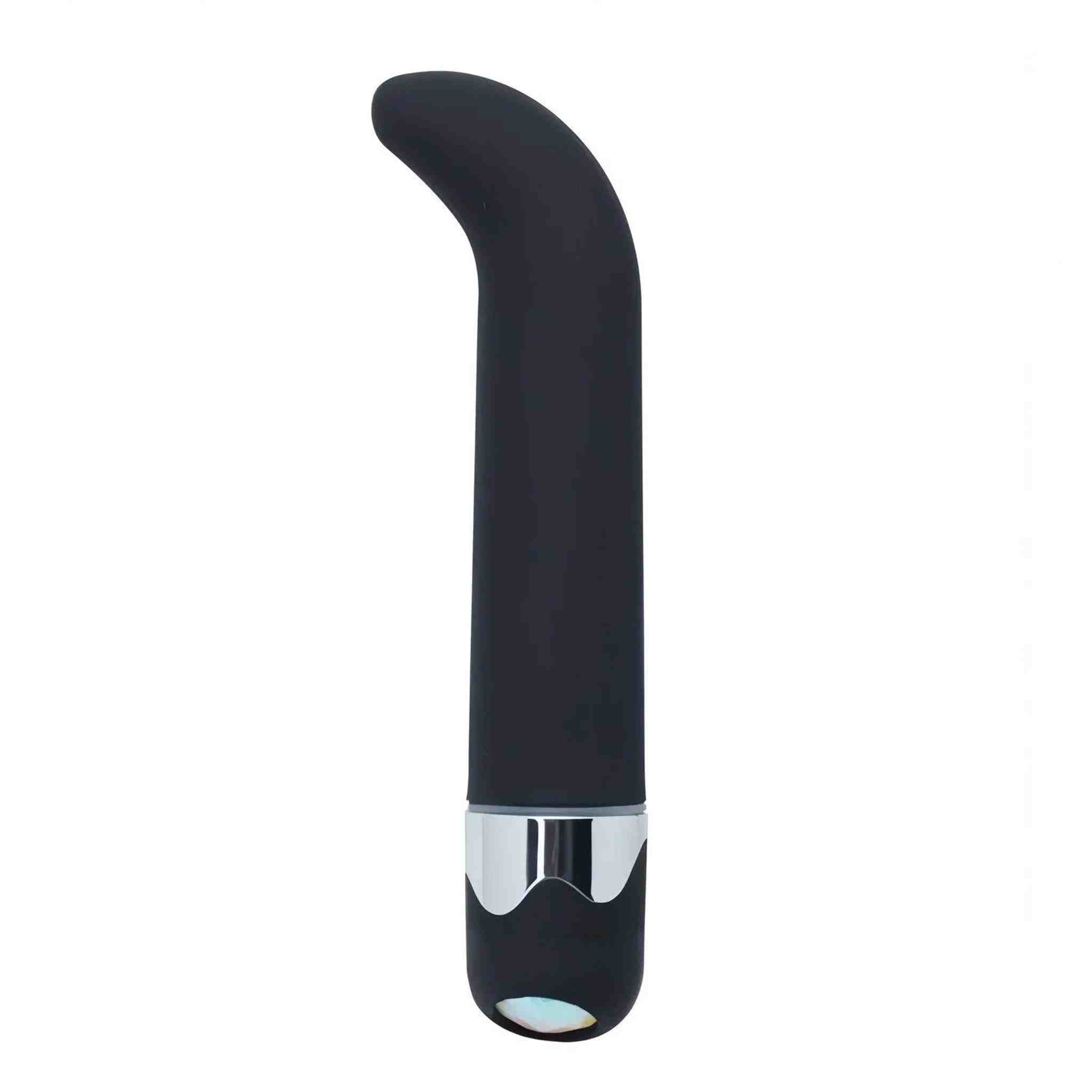 Vibratore Punto G in silicone 15 cm  - Multispeed, Nero