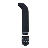 Vibratore Punto-G in silicone 15 cm con diamanti - Multispeed, Nero