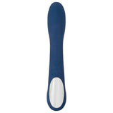 Retro vibratore rabbit blu scuro con logo 'TOYS' numero 2 e apertura ricarica bianca