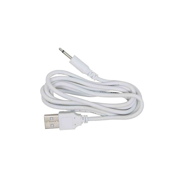 Cavo di ricarica USB bianco con connettore a spina da 3,5 mm per dispositivo sessuale