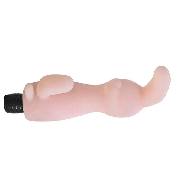 Vibratore rabbit rosa chiaro posizione orizzontale doppia testita stimolazione