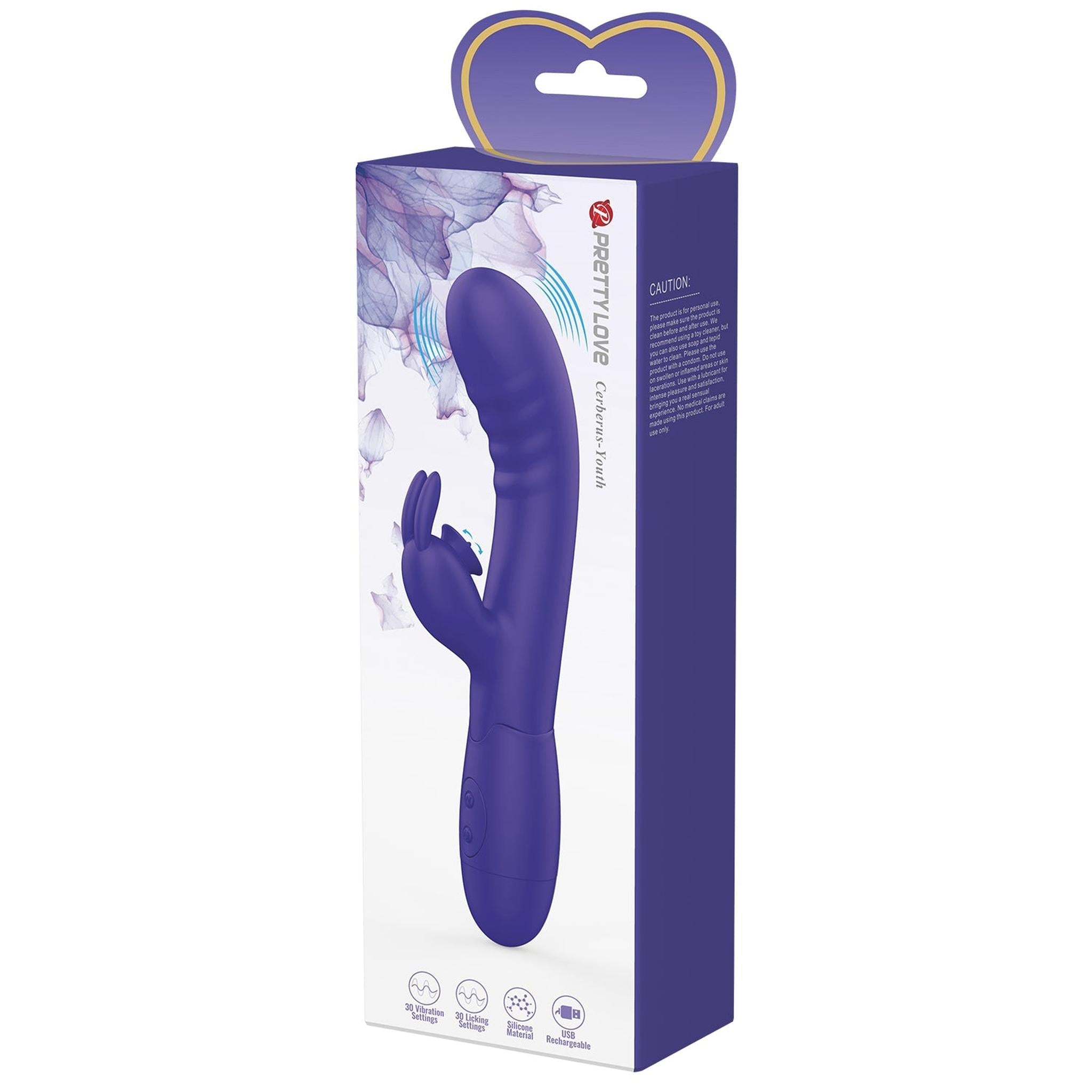 Vibratore Rabbit Silicone Medico con 30 Programmi e Licking Clitorideo