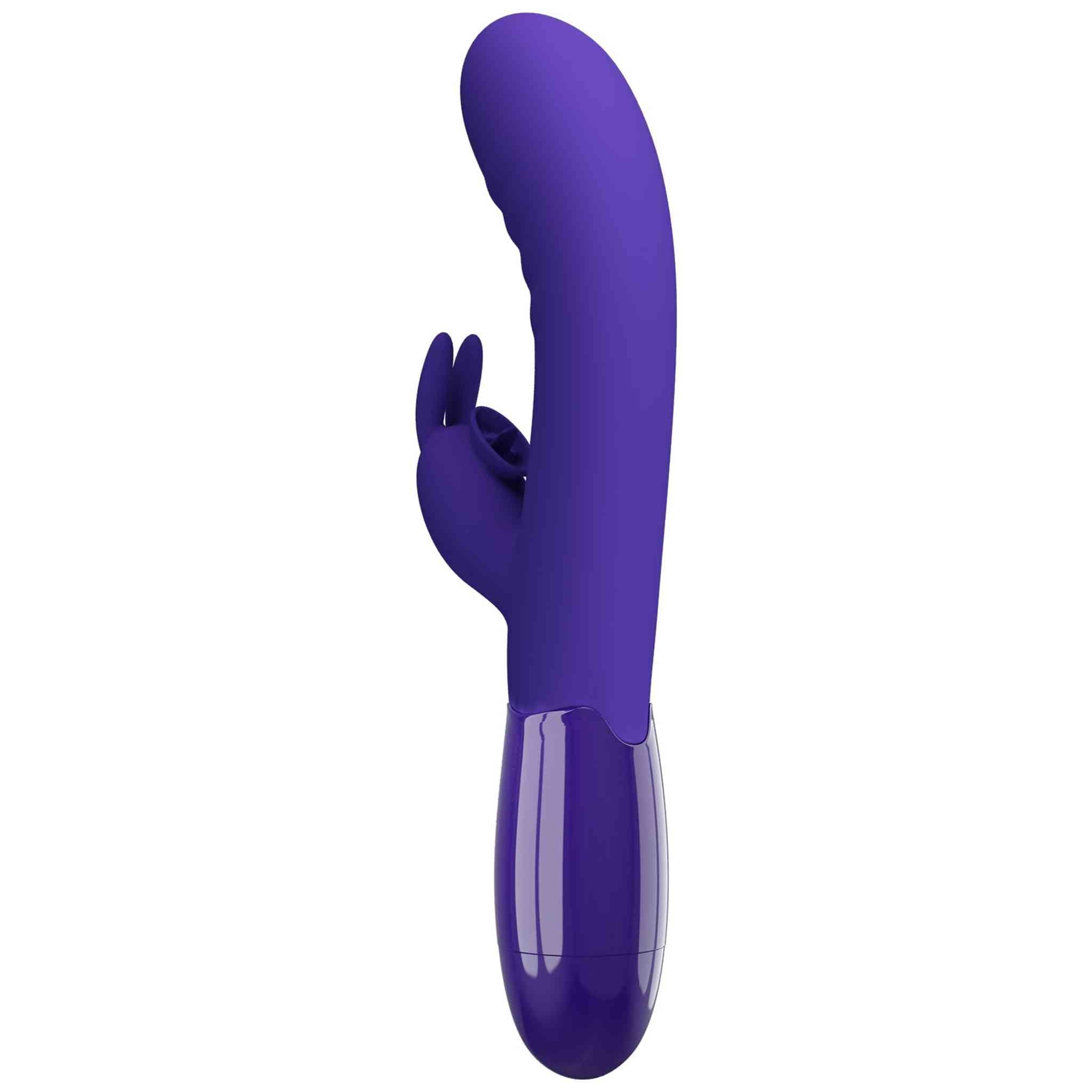 Vibratore Rabbit Silicone Medico con 30 Programmi e Licking Clitorideo