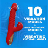 Vibratore Rabbit a Spinta e Pulsazione con Controllo da Smartphone