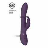 Vibratore rabbit viola VIVE HALO ricaricabile USB con indicatore batteria 120 minuti