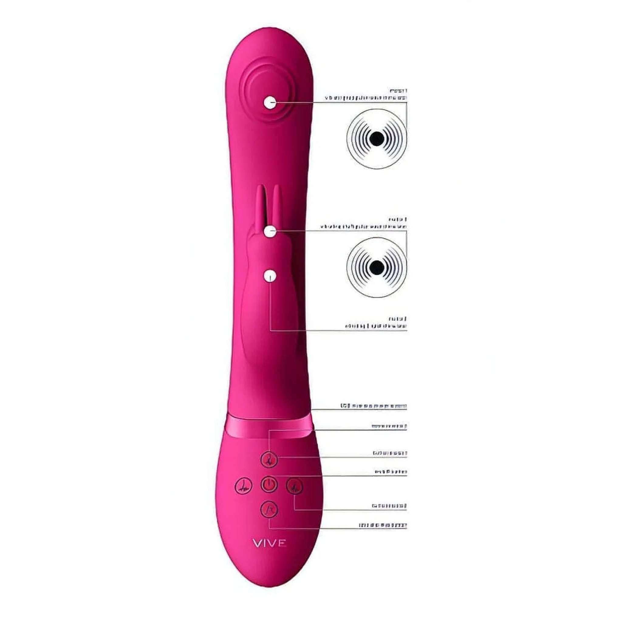 Vibratore Rabbit con  pulsazione interna e stimolatore clitorideo