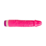 Vibratore falloide fucsia con finitura opaca e dettagli anatomici