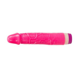 Dildo realistico fucsia in silicone con venature e punta lucida
