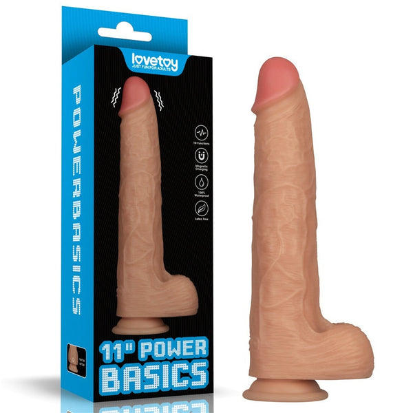 Vibratore Realistico con Pene e Testicoli 11″