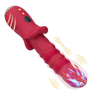 Vibratore Riscaldante con Spinta e Fingering