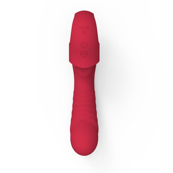 Vibratore Vaginale e Clitorideo Con Lingua e Impugnatura