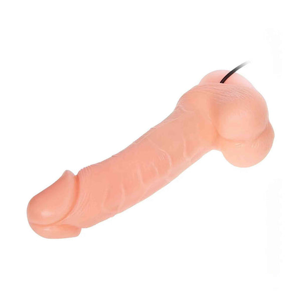 Dildo vibrante realistico orizzontale finitura lucida dettaglio anatomico