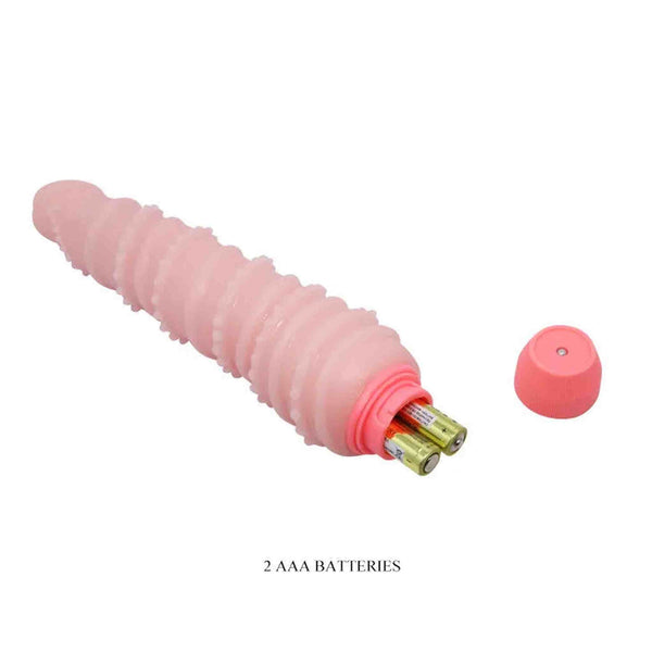 Vibratore rosa carne batteria AAA interna rimovibile