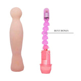 Spina analia trasparente BENT BONES a forma di cuore per vibratore rosa carne