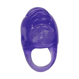 Vibratore da dito viola Calexotics testa con righe orizzontali incise