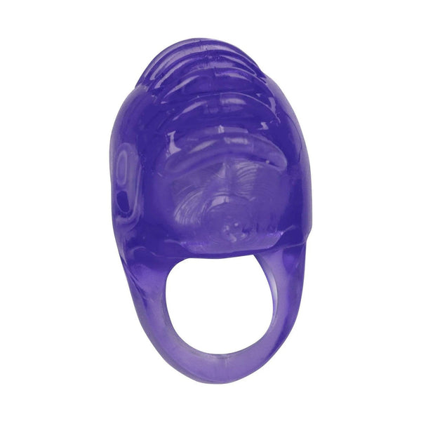 Vibratore da dito viola Calexotics testa con righe orizzontali incise