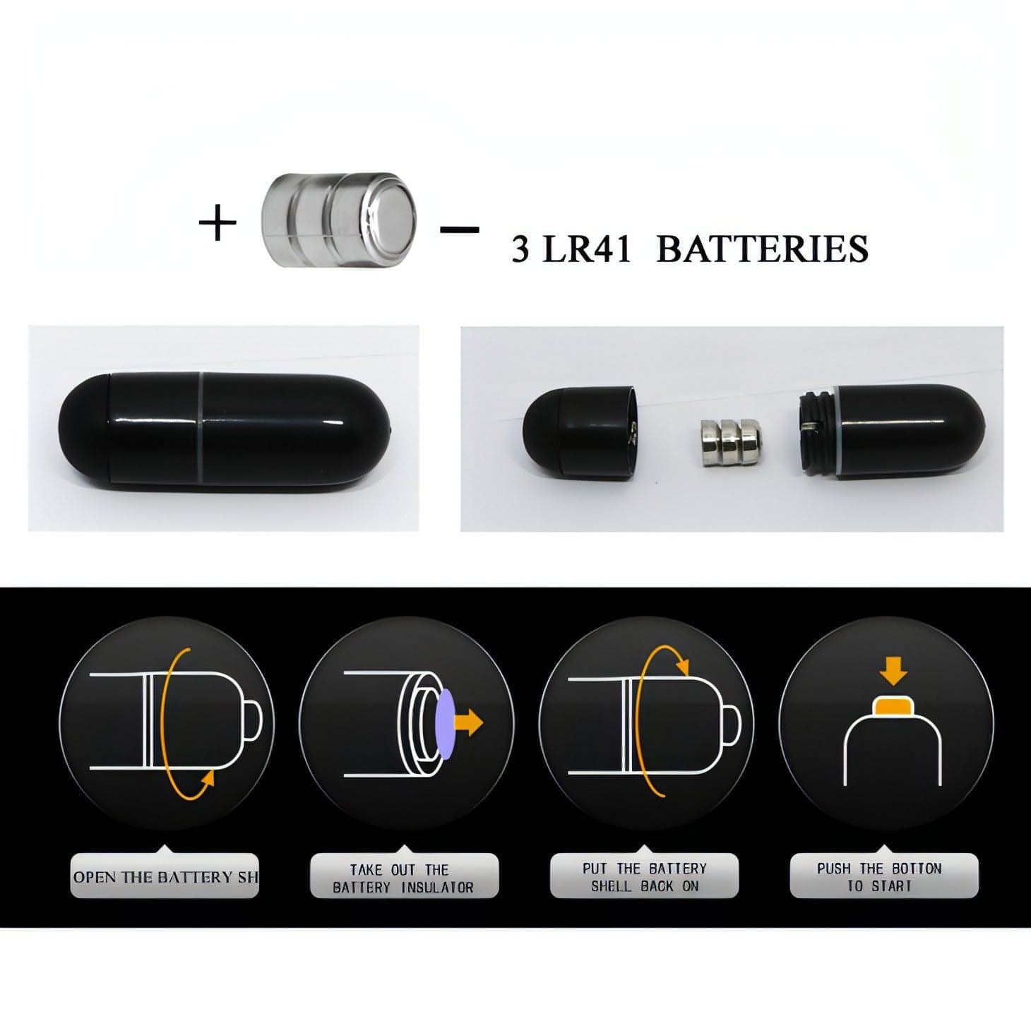 Vibratore da dita con stimolatore clitorideo - Nero