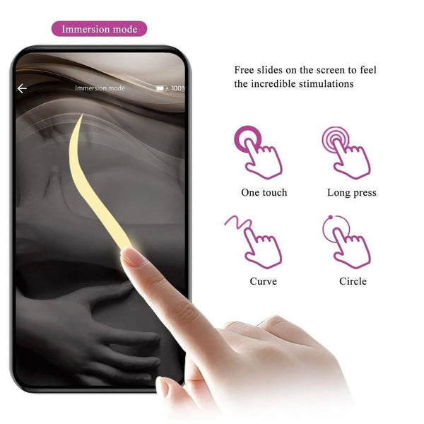 Modalità Immersione app Pretty Love controllo tocco vibratore coppia