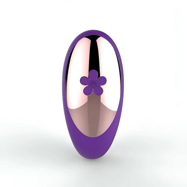 Vibratore coppia Love Nest silicone viola finitura metallica riflettente
