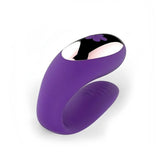Angolazione laterale vibratore coppia Love Nest silicone viola nero