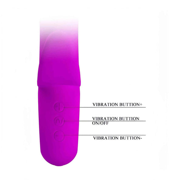 Pulsanti controllo vibrazione vibratore rabbit rosa con simboli + e -