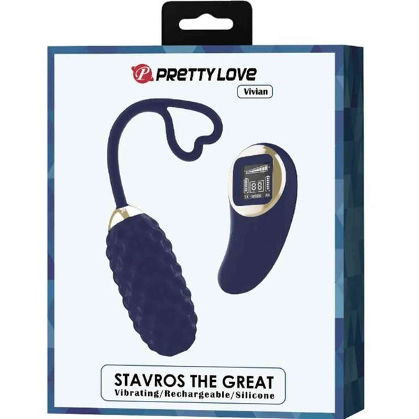 Confezione ovulo vibrante Vivian blu scuro Pretty Love silicone ricaricabile