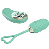 Ovulo vibrante Vivian verde acqua con texture e telecomando wireless LCD