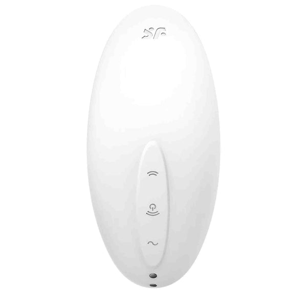 Pulsatore Satisfyer Vulva Lover 2 bianco vista frontale simboli modalità