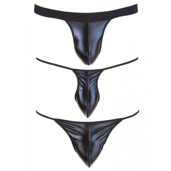 Vynil Set da 3 Pezzi: Jockstrap, Mini String e Perizoma
