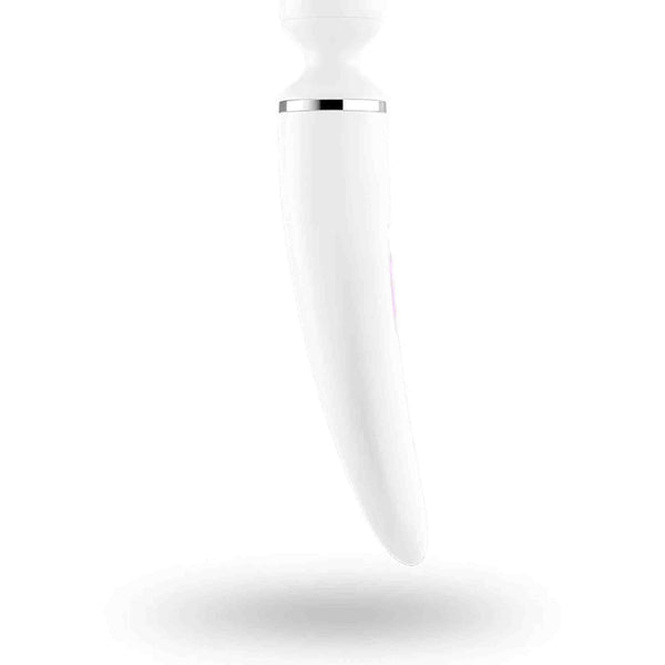 Wand-er Woman Wand Vibrator - White/Chrome