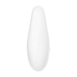 Retro vibratore Lay-On Satisfyer bianco opaco forma allungata simmetrica senza dettagli visibili