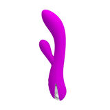 Vibratore rabbit viola Pretty Love Wilbur forma curva e ramo esterno