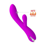 Funzione riscaldamento 48 gradi C vibratore rabbit viola Pretty Love Wilbur