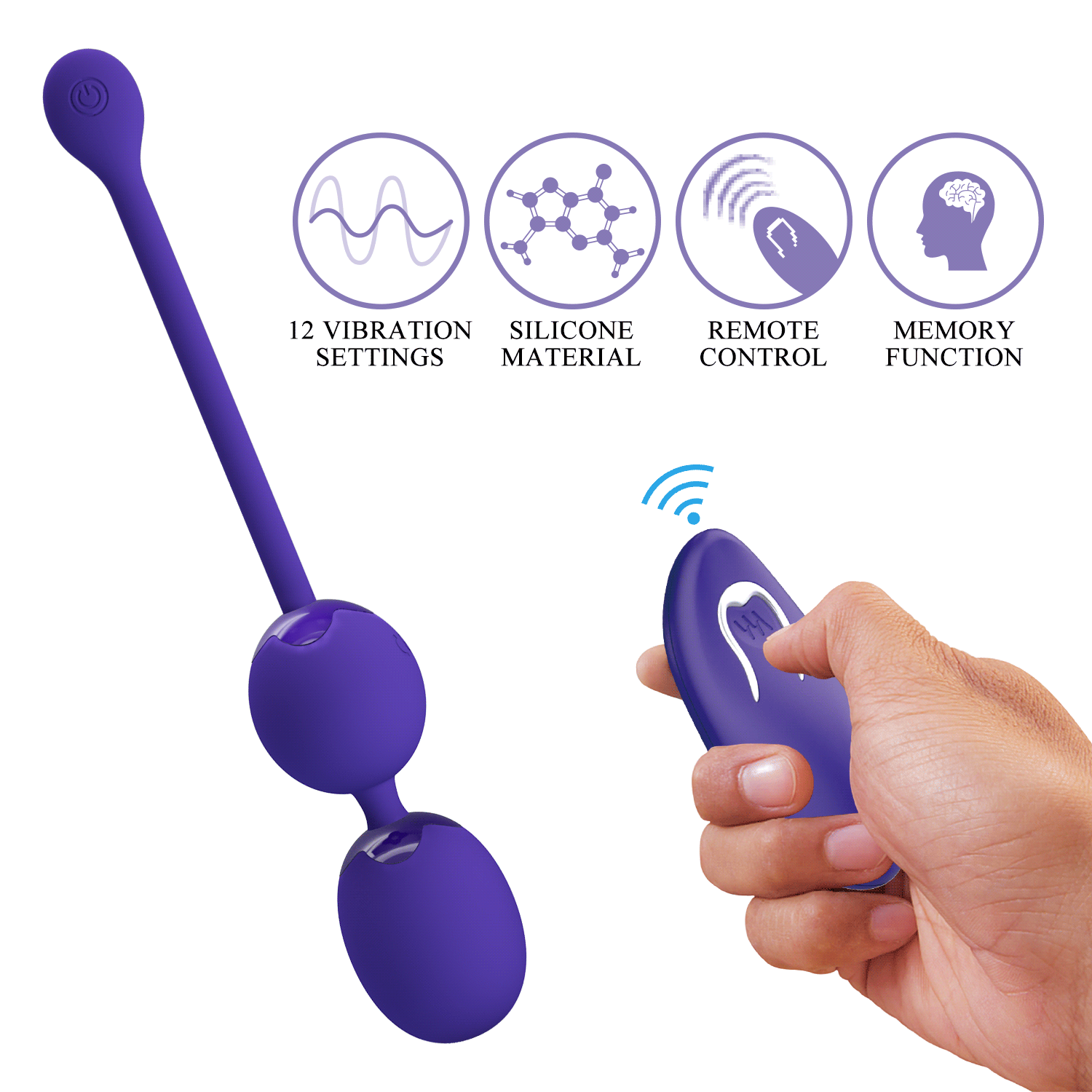 Willies Palline vibranti wireless con 12 modalità di vibrazione