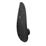 Profilo laterale stimolatore clitoride Womanizer nero fulmini tre pulsanti