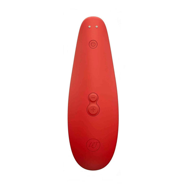 Womanizer Marilyn Monroe Special Edition rosso vivo vista frontale pulsanti