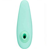 Testina stimolazione clitoridea Womanizer verde acqua vista frontale apertura
