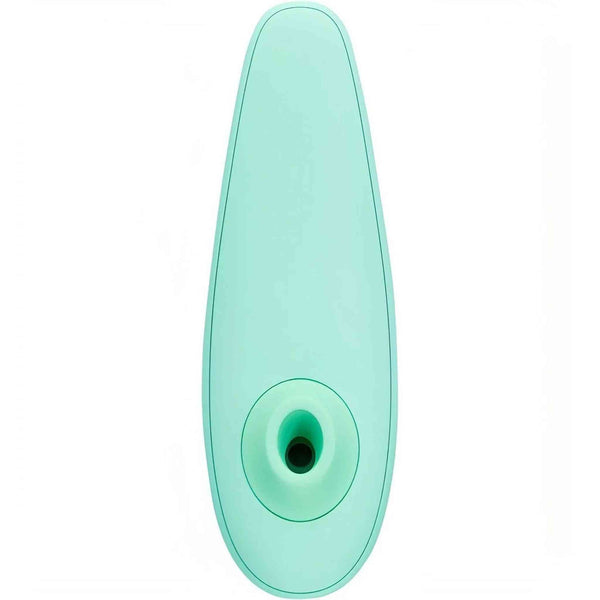 Testina stimolazione clitoridea Womanizer verde acqua vista frontale apertura