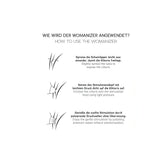 Istruzioni d'uso schematiche per posizionamento stimolatore clitoride Womanizer