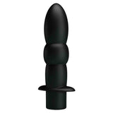 Plug anale nero in silicone forma a tre sezioni verticale