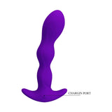Plug anale ricaricabile Yale Pretty Love in silicone viola con porta di ricarica DC