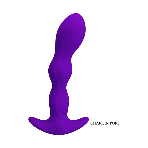 Plug anale ricaricabile Yale Pretty Love in silicone viola con porta di ricarica DC