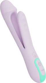 Vibratore coniglio lavanda silicone stimolazione punto G vista diagonale