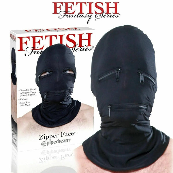 Confezione cappuccio fetish Zipper Face Pipedream unisex