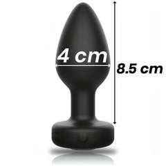 Anal Plug Vibrante con Diamantino e Telecomando Wireless - Silicone, Ricaricabile, Taglia L