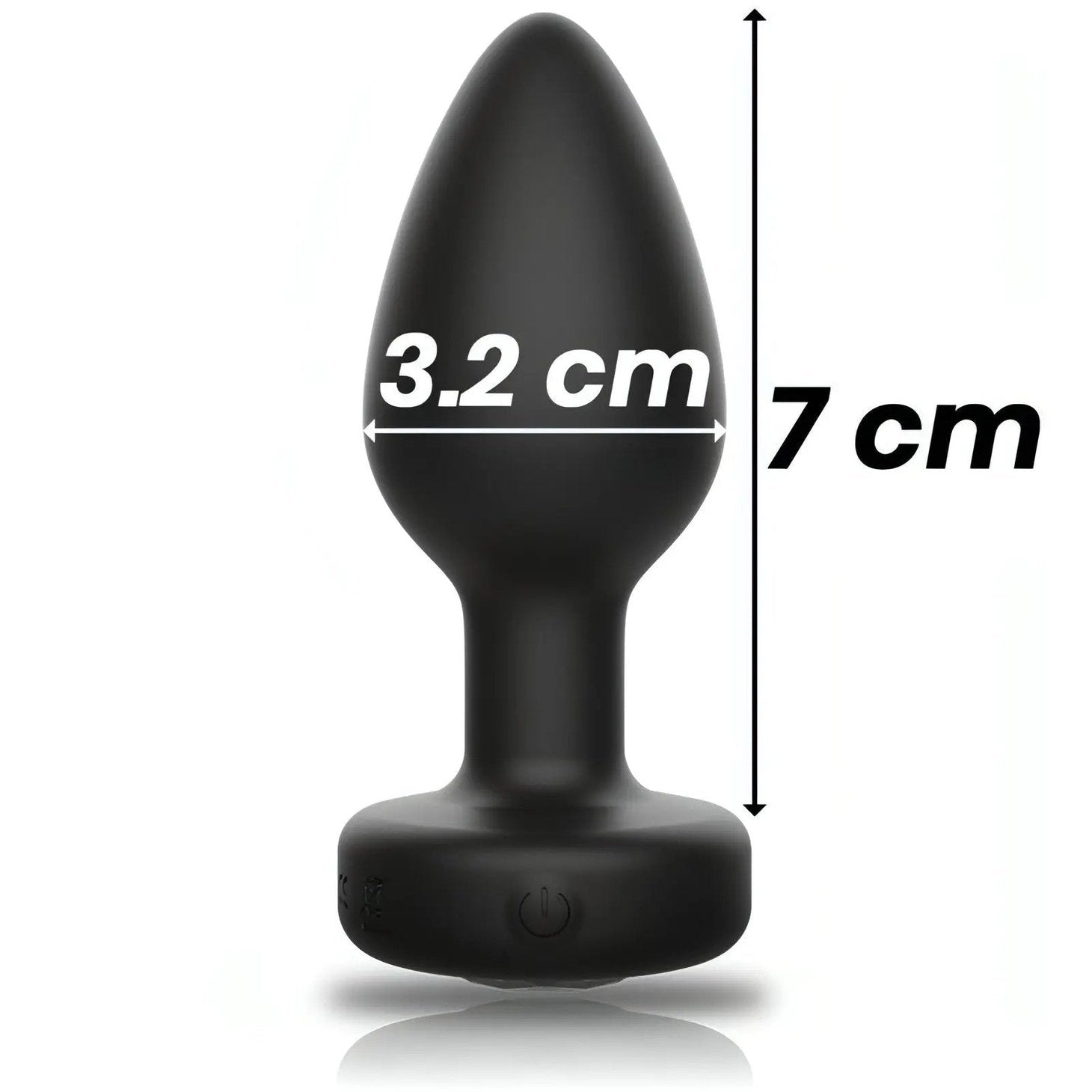 Anal Plug Vibrante con Diamantino e Telecomando Wireless - Silicone, Ricaricabile, Taglia M