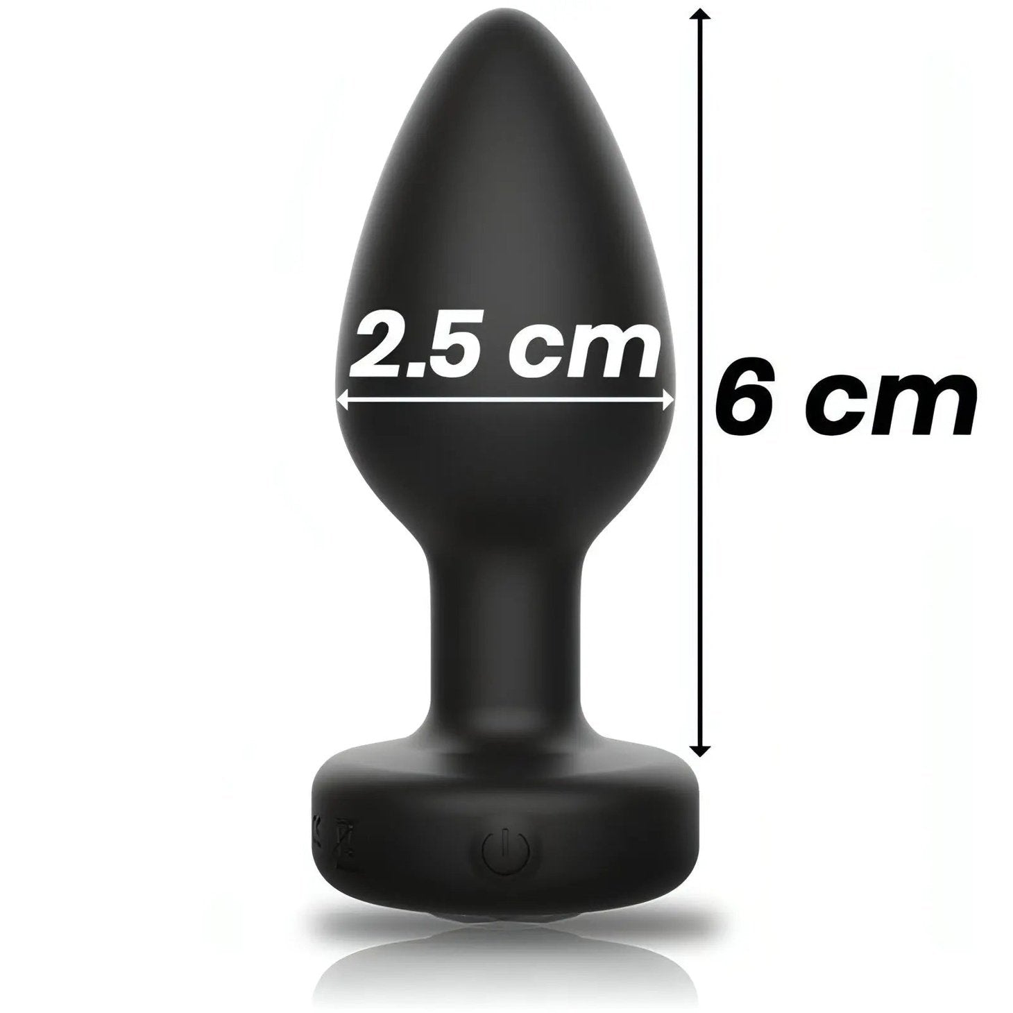 Anal Plug Vibrante con Diamantino e Telecomando Wireless - Silicone, Ricaricabile, Taglia S