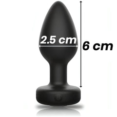 Anal Plug Vibrante con Diamantino e Telecomando Wireless - Silicone, Ricaricabile, Taglia S