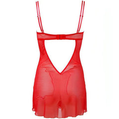 Babydoll rosso con coppe seno sganciabili - 75B/S