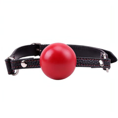 Ball-Gag Rossa con cinturino in similpelle regolabile